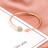 VCORM New Romantic Adjustable Crystal lovers Gold Charm Bracelet for Women Men 2019 Hot Fashion Jewelry Party Wedding Gift